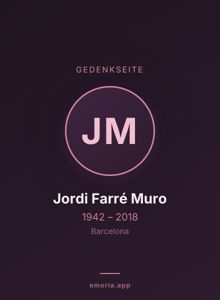 Gedenkportrait von Jordi Farré Muro