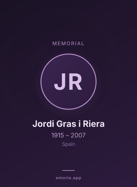 Memorial portrait of Jordi Gras i Riera