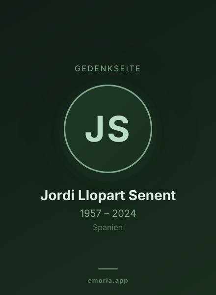 Gedenkportrait von Jordi Llopart Senent