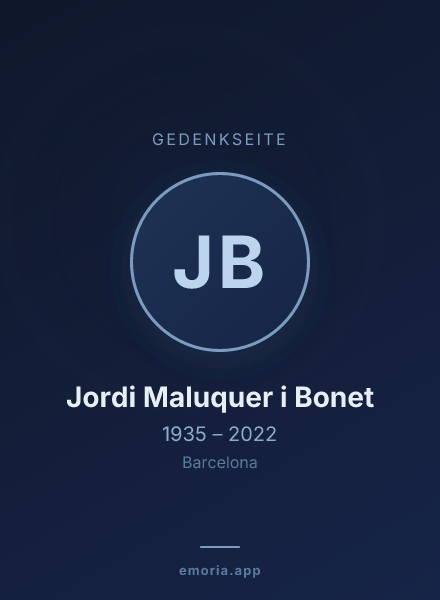 Gedenkportrait von Jordi Maluquer i Bonet