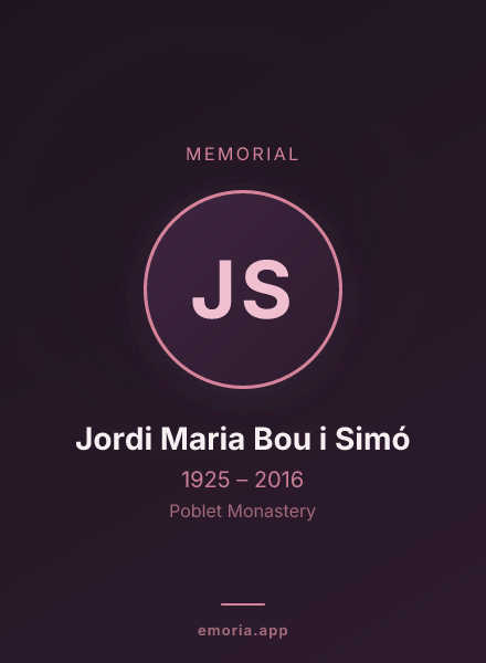 Memorial portrait of Jordi Maria Bou i Simó