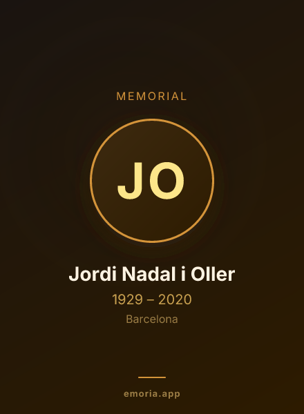 Memorial portrait of Jordi Nadal i Oller