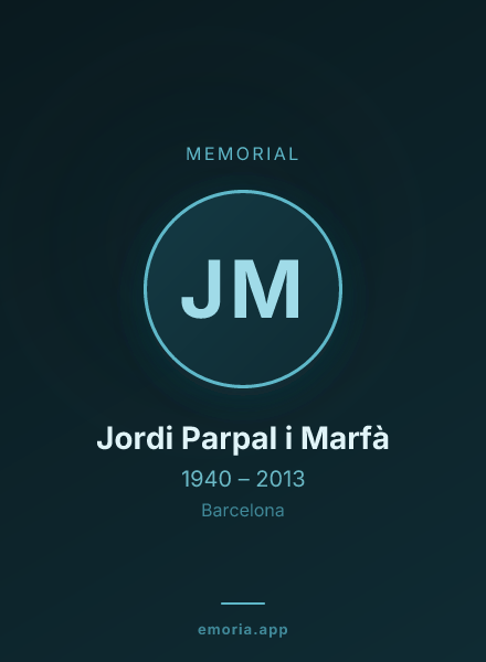 Memorial portrait of Jordi Parpal i Marfà