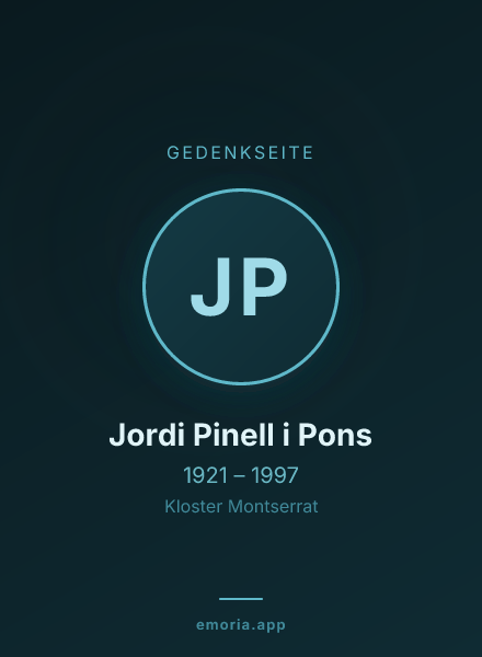 Gedenkportrait von Jordi Pinell i Pons