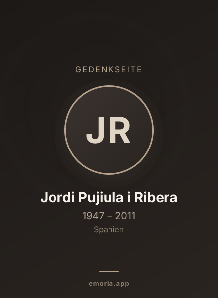 Gedenkportrait von Jordi Pujiula i Ribera