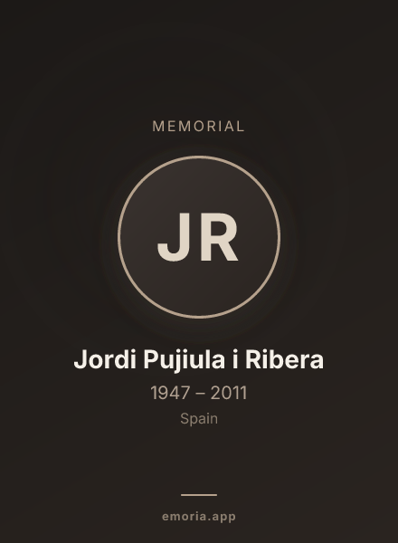 Memorial portrait of Jordi Pujiula i Ribera
