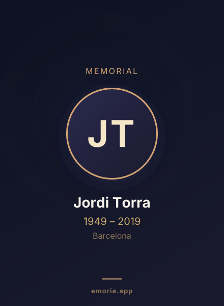 Memorial portrait of Jordi Torra