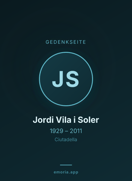 Gedenkportrait von Jordi Vila i Soler