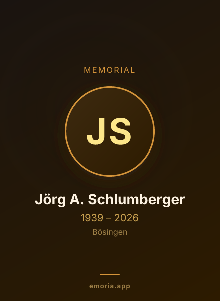 Memorial portrait of Jörg A. Schlumberger