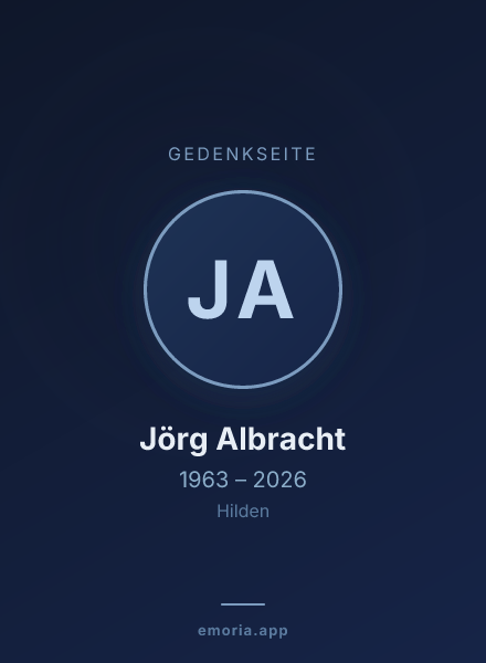 Gedenkportrait von Jörg Albracht