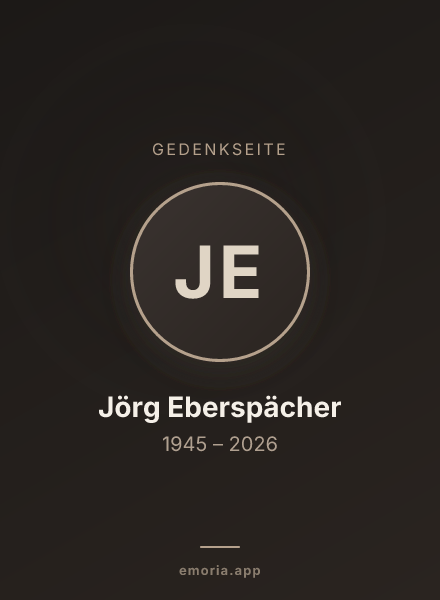 Gedenkportrait von Jörg Eberspächer