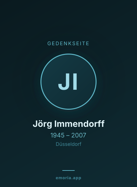 Gedenkportrait von Jörg Immendorff