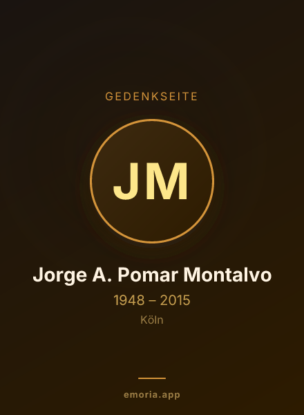Gedenkportrait von Jorge A. Pomar Montalvo