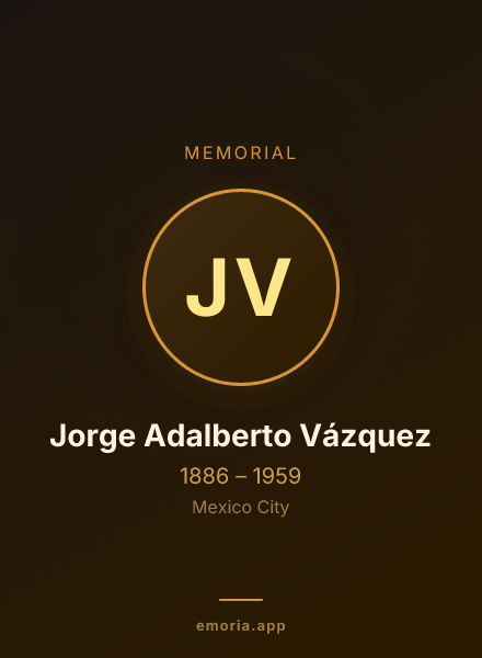Memorial portrait of Jorge Adalberto Vázquez