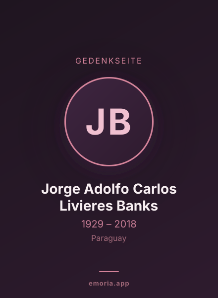 Gedenkportrait von Jorge Adolfo Carlos Livieres Banks