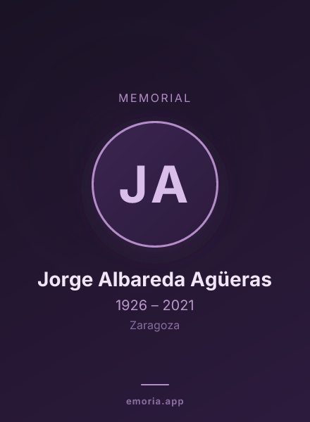 Memorial portrait of Jorge Albareda Agüeras
