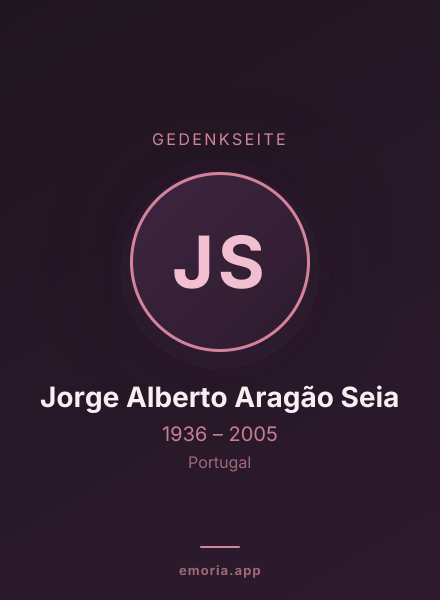 Gedenkportrait von Jorge Alberto Aragão Seia
