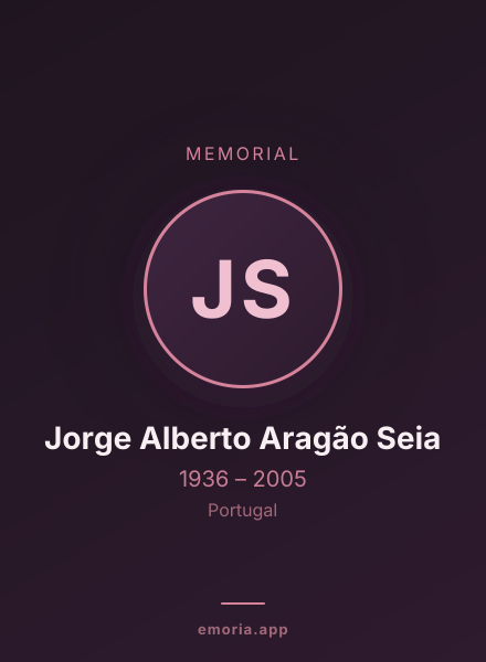 Memorial portrait of Jorge Alberto Aragão Seia