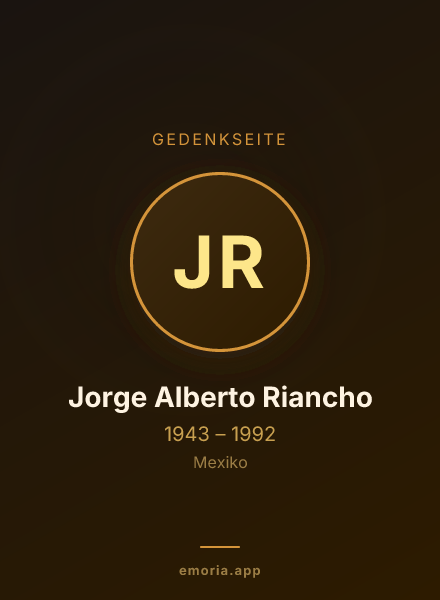 Gedenkportrait von Jorge Alberto Riancho