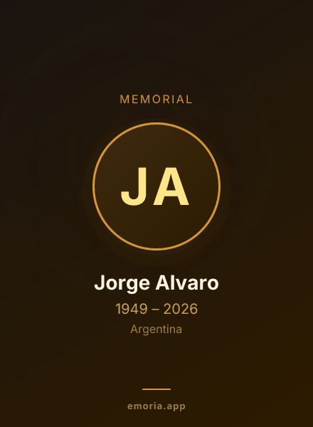 Memorial portrait of Jorge Alvaro
