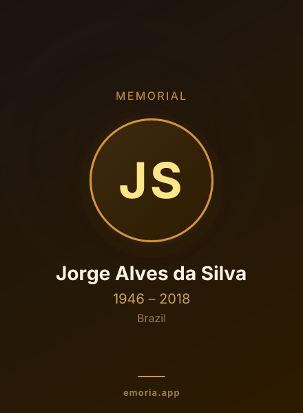 Memorial portrait of Jorge Alves da Silva