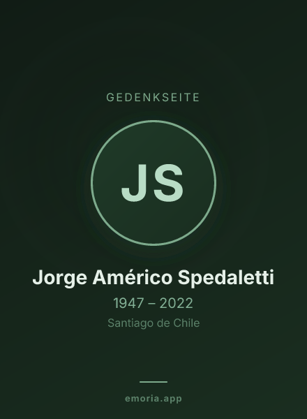 Gedenkportrait von Jorge Américo Spedaletti