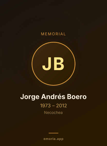 Memorial portrait of Jorge Andrés Boero