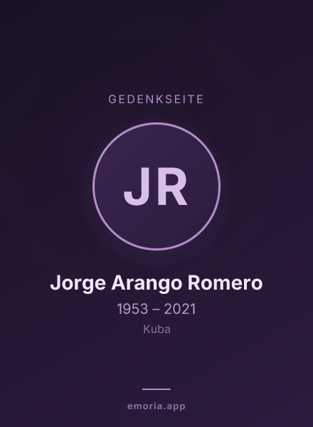 Gedenkportrait von Jorge Arango Romero