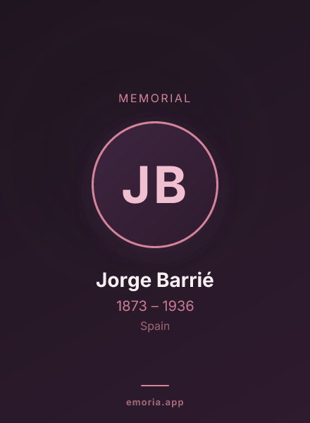 Memorial portrait of Jorge Barrié