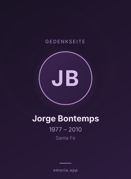 Gedenkportrait von Jorge Bontemps