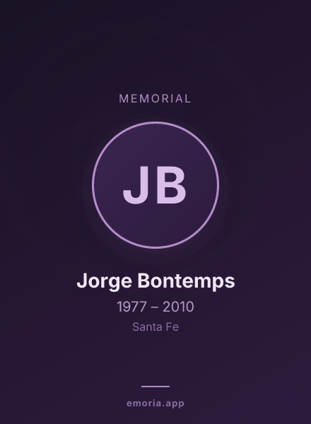 Memorial portrait of Jorge Bontemps