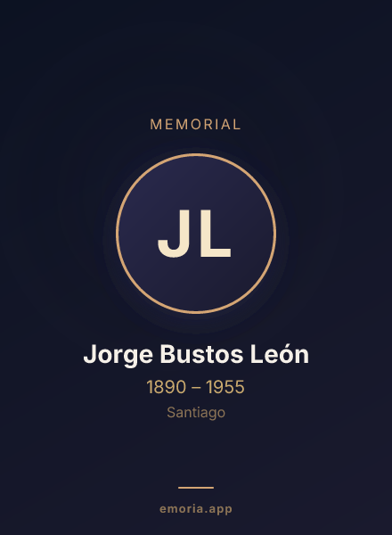 Memorial portrait of Jorge Bustos León