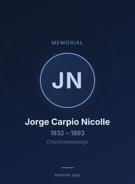 Memorial portrait of Jorge Carpio Nicolle