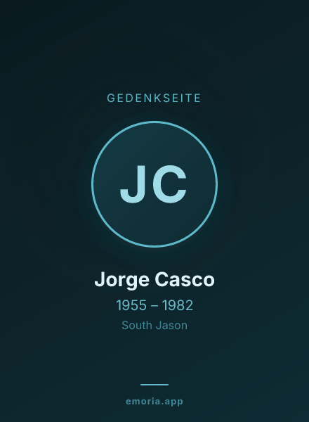 Gedenkportrait von Jorge Casco