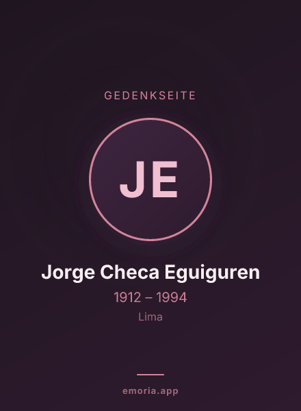Gedenkportrait von Jorge Checa Eguiguren