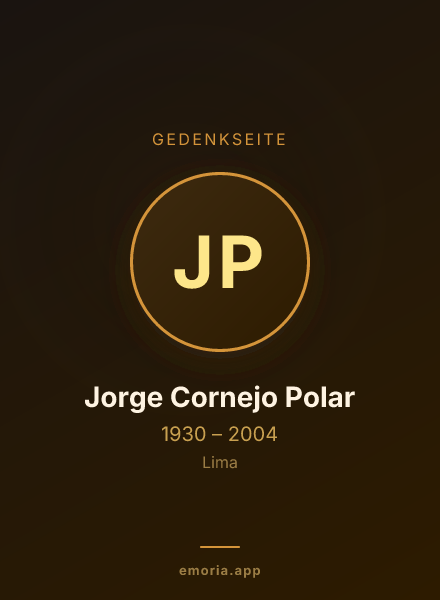 Gedenkportrait von Jorge Cornejo Polar