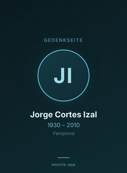 Gedenkportrait von Jorge Cortes Izal