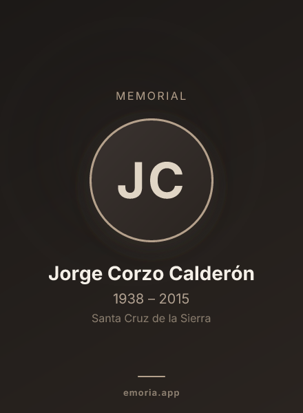 Memorial portrait of Jorge Corzo Calderón