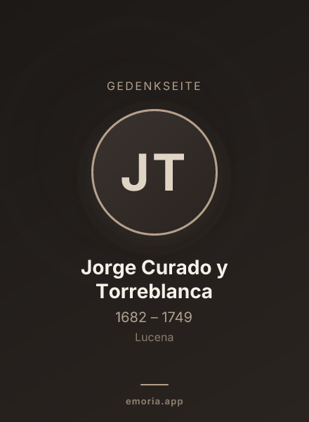 Gedenkportrait von Jorge Curado y Torreblanca