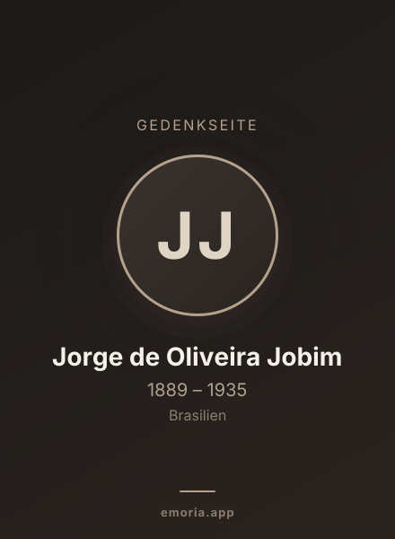 Gedenkportrait von Jorge de Oliveira Jobim