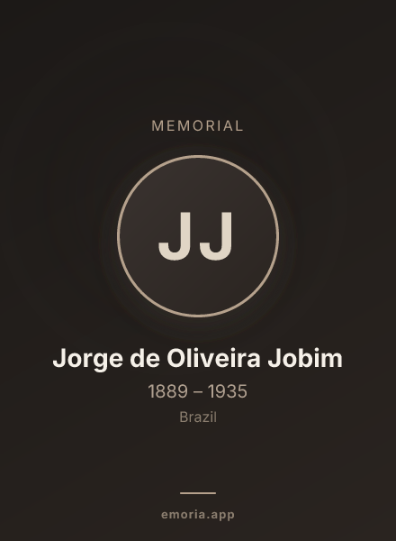 Memorial portrait of Jorge de Oliveira Jobim