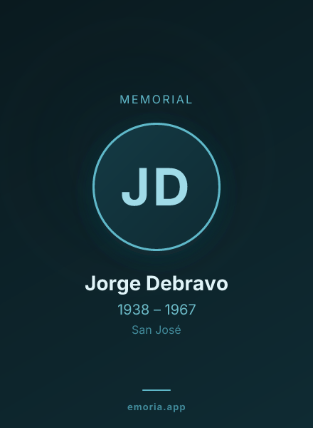 Memorial portrait of Jorge Debravo