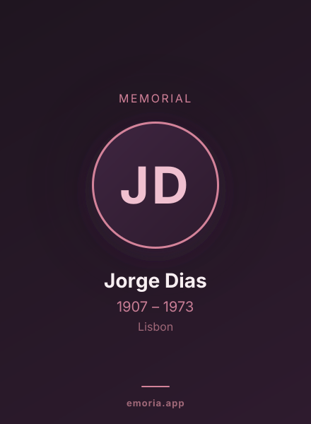 Memorial portrait of Jorge Dias
