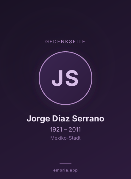 Gedenkportrait von Jorge Díaz Serrano