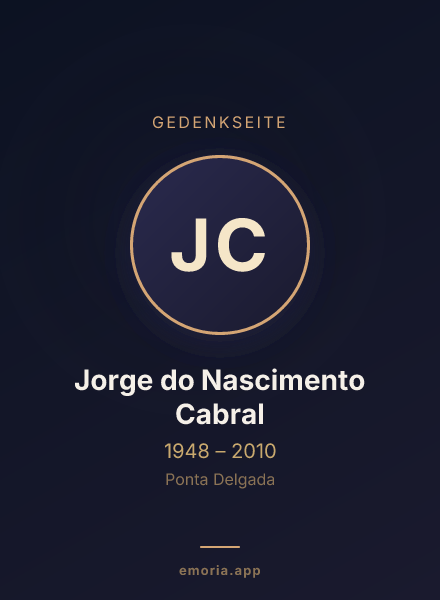 Gedenkportrait von Jorge do Nascimento Cabral