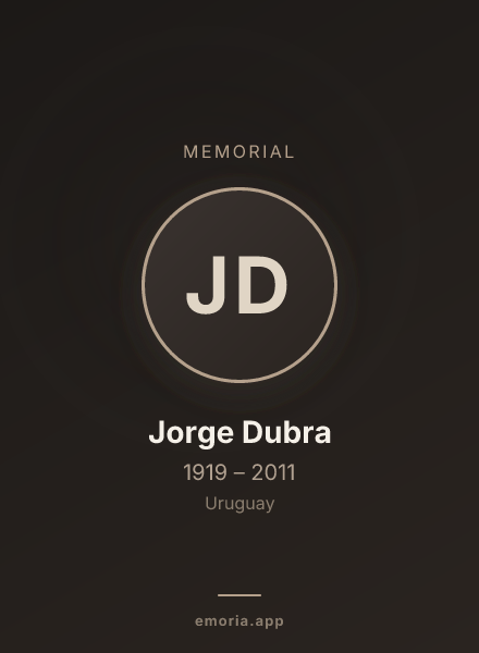 Memorial portrait of Jorge Dubra