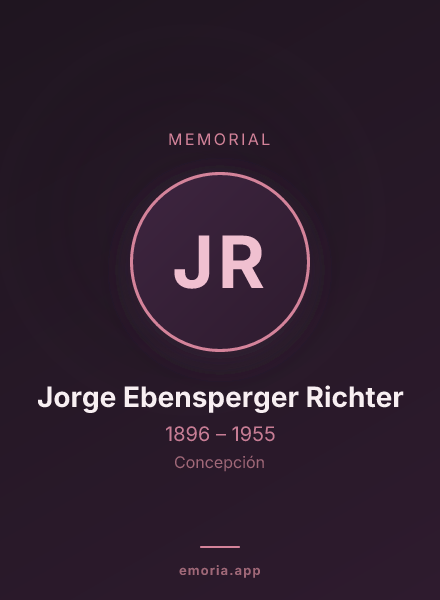 Memorial portrait of Jorge Ebensperger Richter