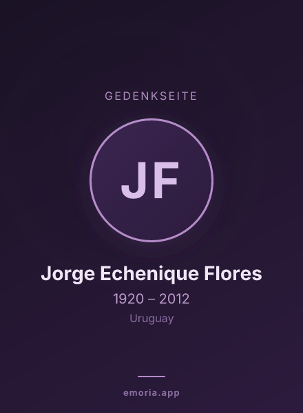 Gedenkportrait von Jorge Echenique Flores