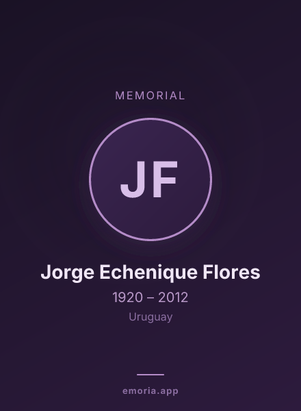 Memorial portrait of Jorge Echenique Flores