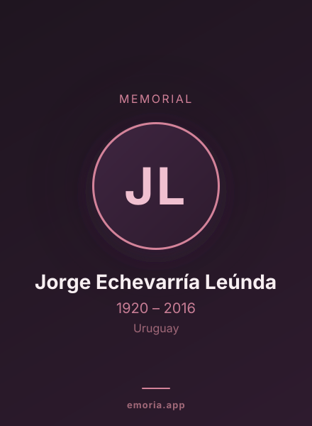 Memorial portrait of Jorge Echevarría Leúnda